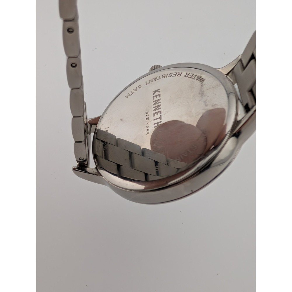 Kenneth Cole New York Watch Women 38mm Case 7.75" Silver Band- New Battery - Picture 7 of 7